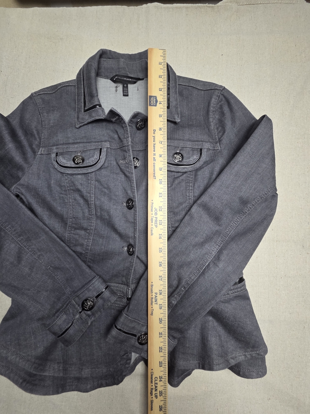 White House Black Market Gray Peplum Blazer - Picture 6 of 14
